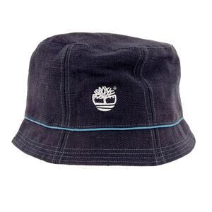 Timberland bucket hat blue linen blend 2000s era